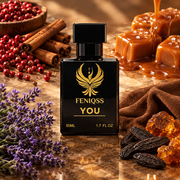 FENIQSS YOU doftnoter: rosa peppar, kanel, kola, lavendel, mocka, tonkaböna