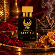 FENIQSS ARABIAN doftnoter: saffran, ros, oud, bärnsten, bränt sockerrör