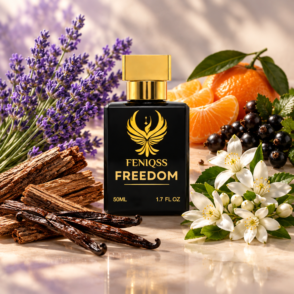 FENIQSS FREEDOM doftnoter: lavendel, mandarin, svarta vinbär, apelsinblomma, jasmin, vanilj