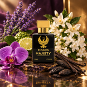 FENIQSS MAJISTY doftnoter: lavendel, bergamott, apelsinblomma, jasmin, orkidé, vanilj, tonkaböna