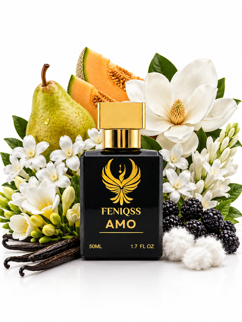 FENIQSS AMO parfym 50 ml med päron, melon, magnolia, jasmin och björnbär
