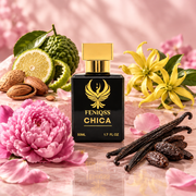 FENIQSS CHICA doftnoter: bergamott, mandel, ylang-ylang, pion, rosenvatten, vanilj, tonkaböna