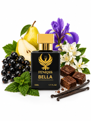 FENIQSS BELLA parfym 50 ml med svarta vinbär, päron, iris och pralin