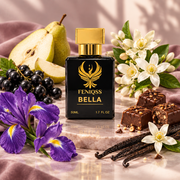 FENIQSS BELLA doftnoter: svarta vinbär, päron, iris, jasmin, apelsinblomma, pralin, vanilj