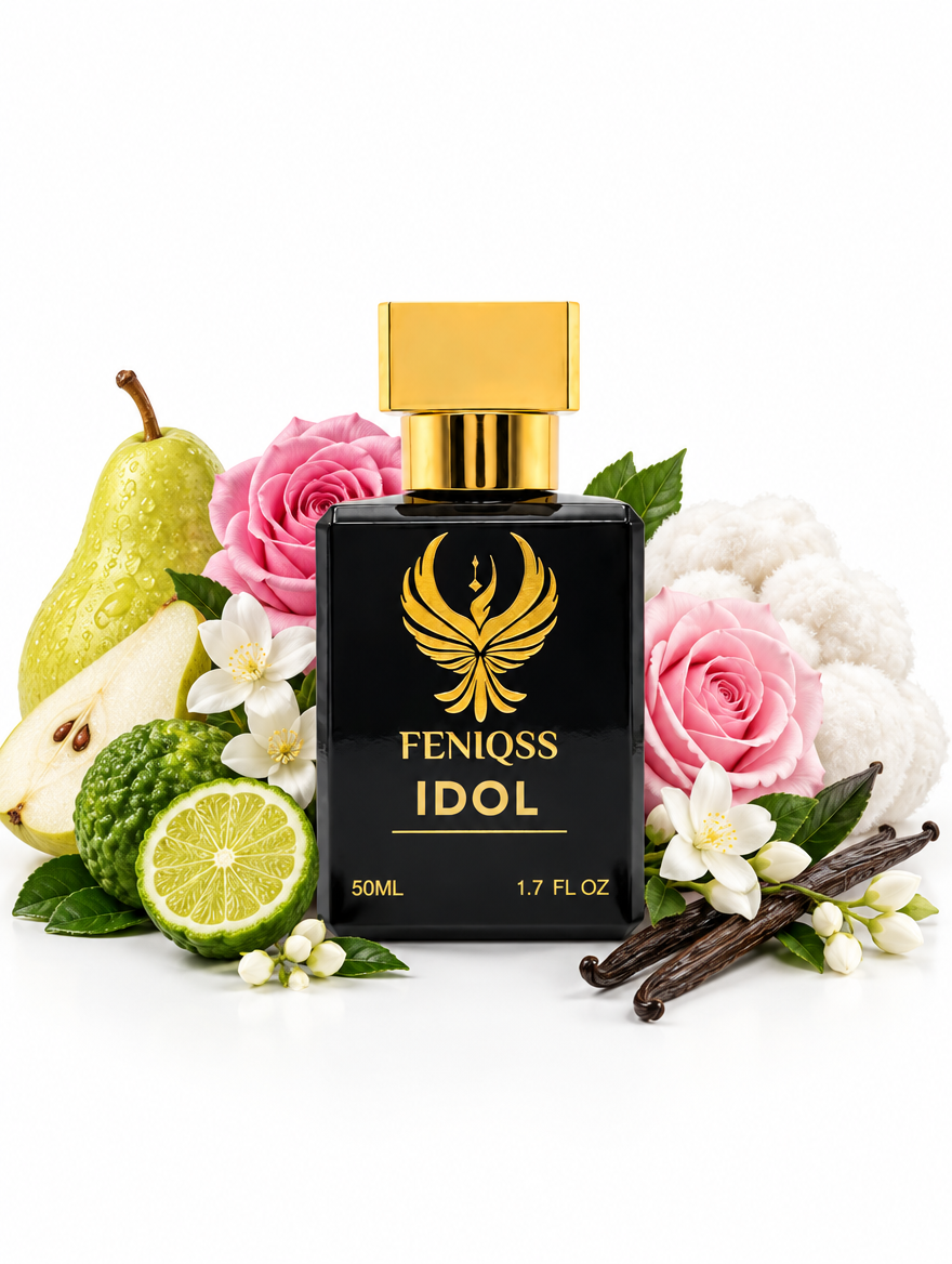 FENIQSS IDOL parfym 50 ml med päron, bergamott, ros, jasmin och vit mysk