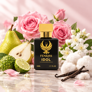 FENIQSS IDOL doftnoter: päron, bergamott, turkisk ros, fransk ros, jasmin, vit mysk, vanilj