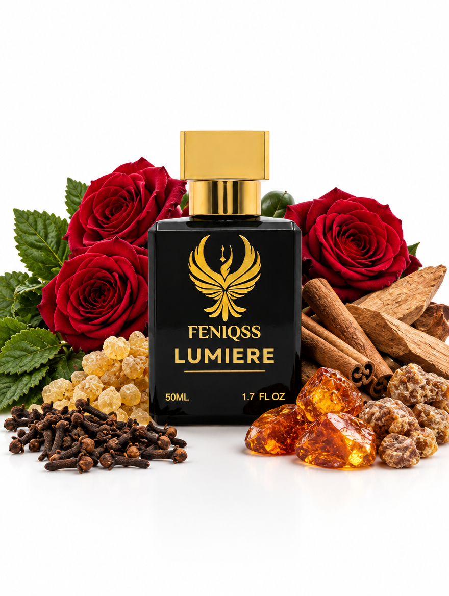 FENIQSS LUMIERE parfym 50 ml med bulgarisk ros, kryddnejlika, kanel och rökelse