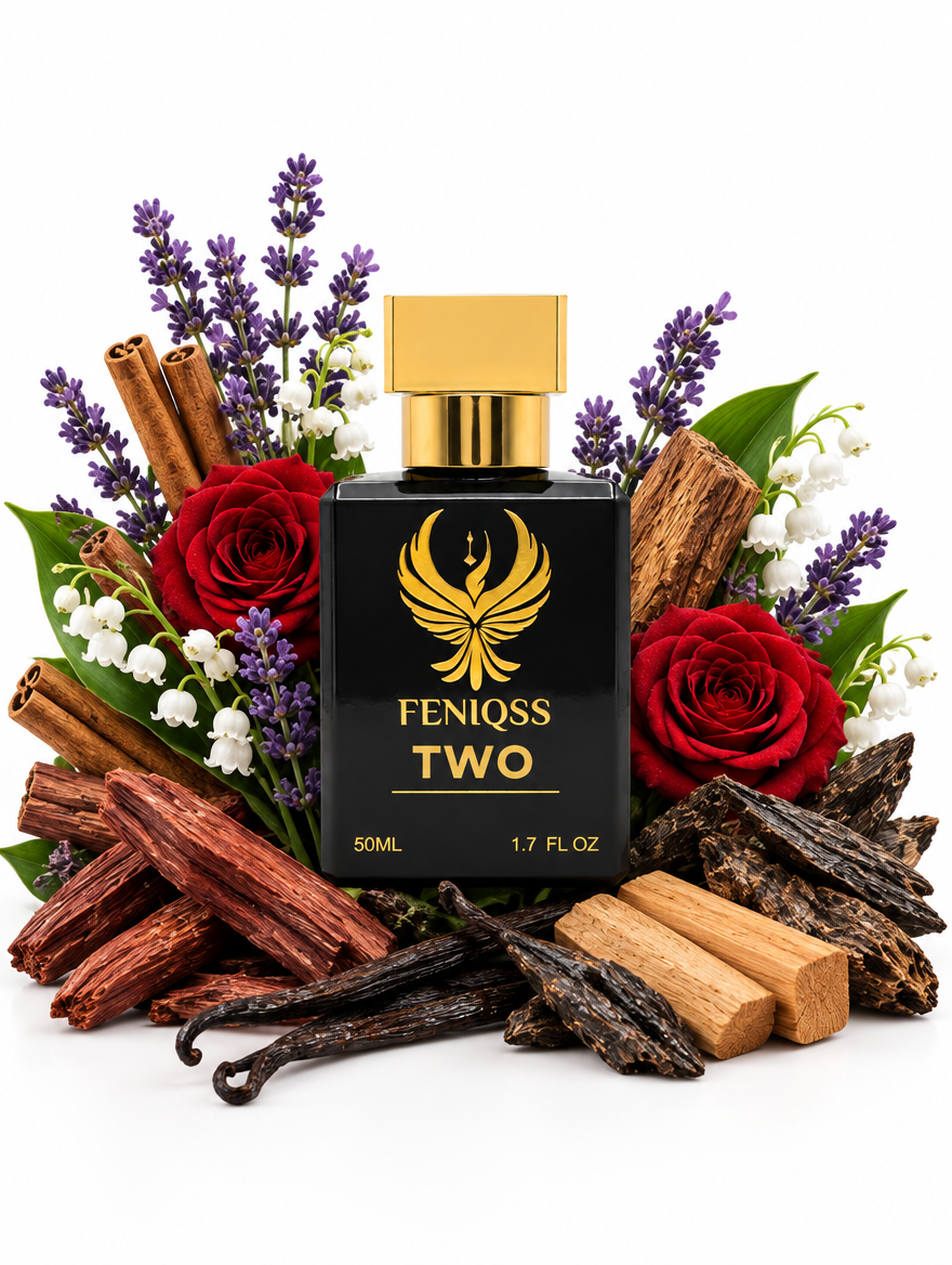 FENIQSS TWO parfym 50 ml med rosenträ, lavendel, ros, oud och vanilj