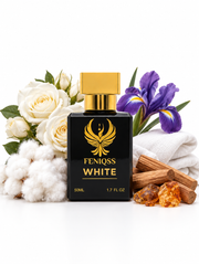FENIQSS WHITE parfym 50 ml med vit mysk, vit ros, iris och sandelträ