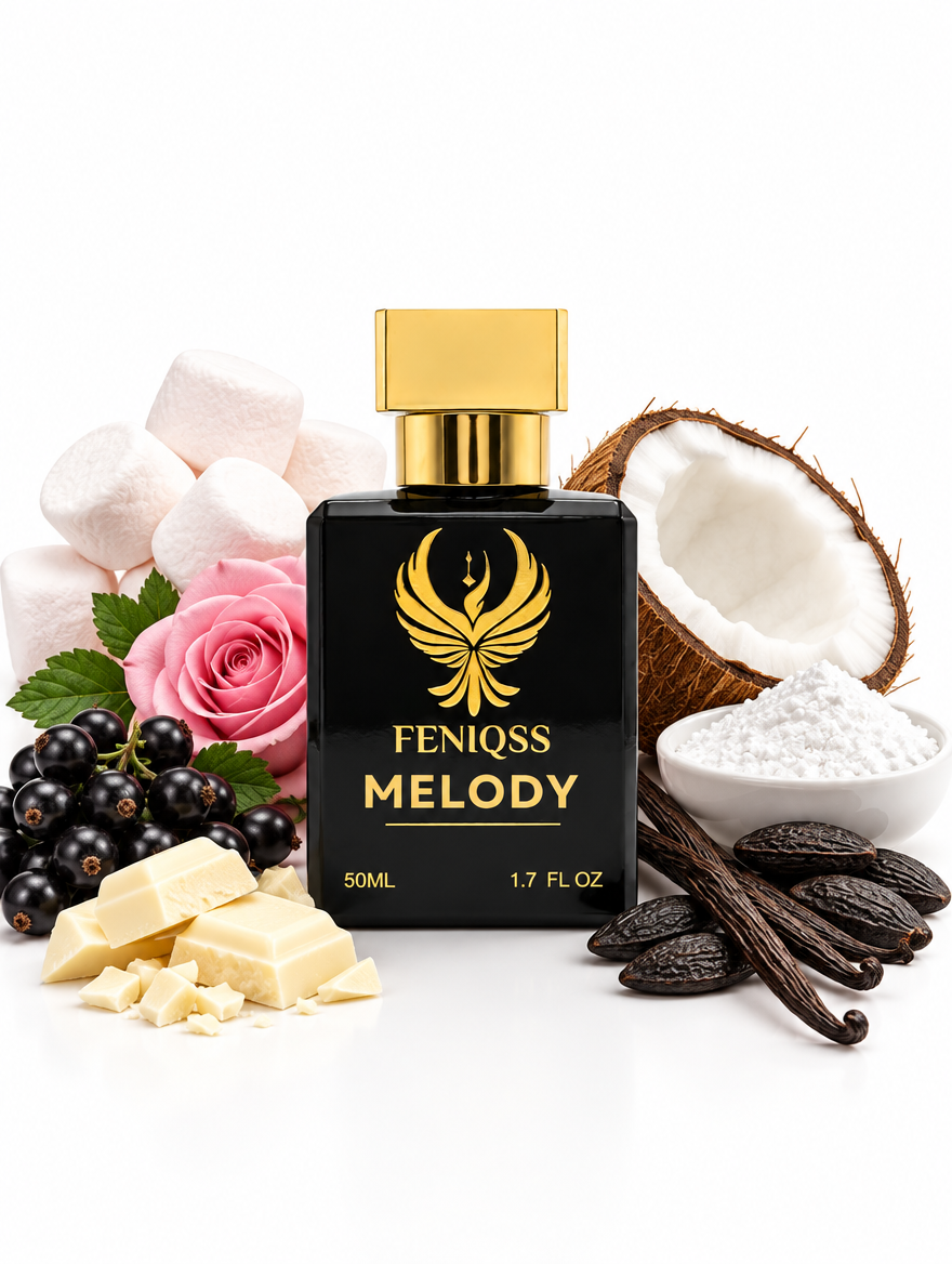 FENIQSS MELODY parfym 50 ml med marshmallow, kokos, vit choklad och vanilj