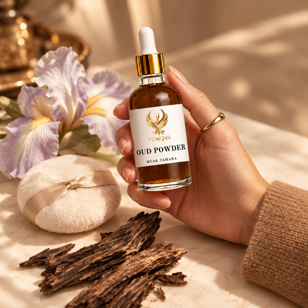 FENIQSS MUSK OUD POWDER med iris och oudträ
