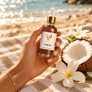 FENIQSS MUSK COCO på stranden med kokos