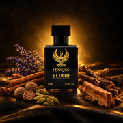 FENIQSS ELIXIR herrparfym med kanel, kardemumma, lavendel och sandelträ