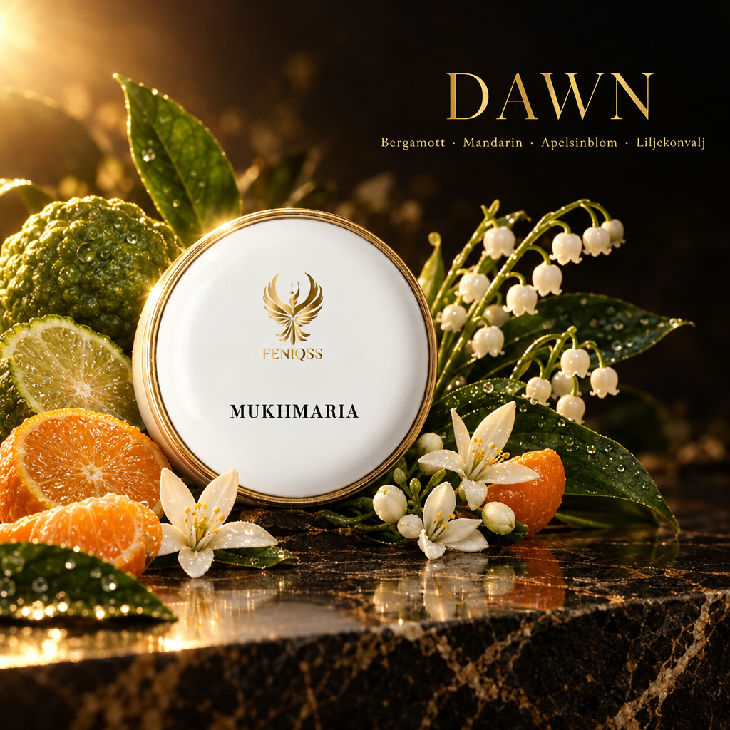 DAWN mukhmaria – doftnoter bergamott, mandarin, apelsinblom, liljekonvalj